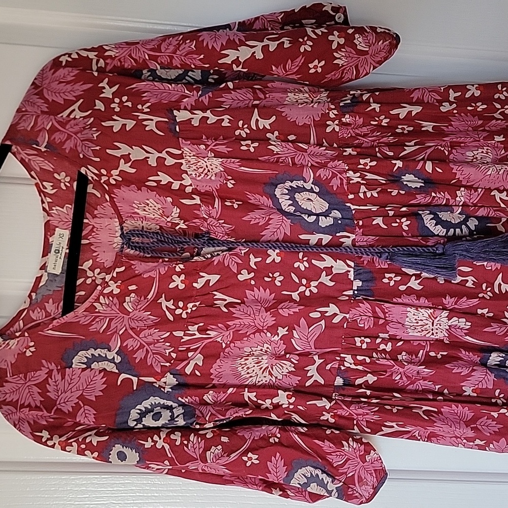 NATURAL LIFE Auguste Floral Dress XS X Small Pink Bohemian Hippie - Picture 3 of 9